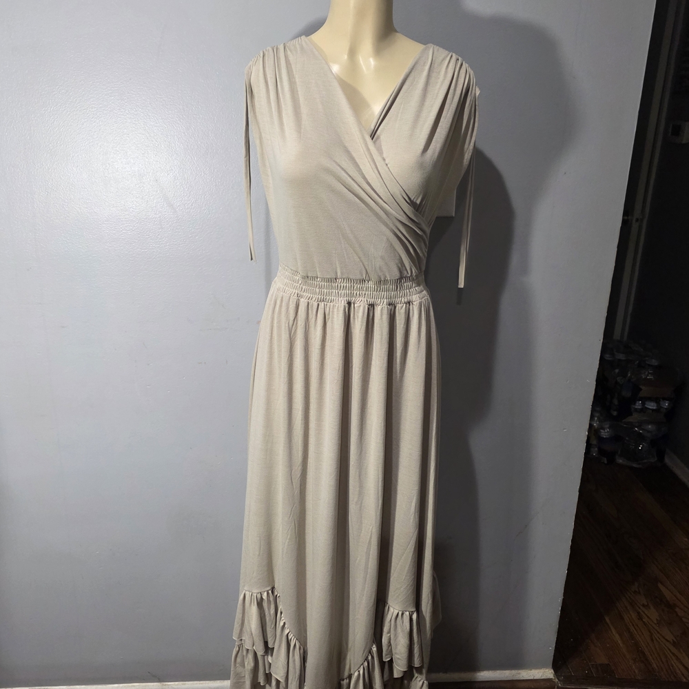 Joyfolie One Shoulder Cream Dress